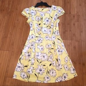 Womens yellow flower dress